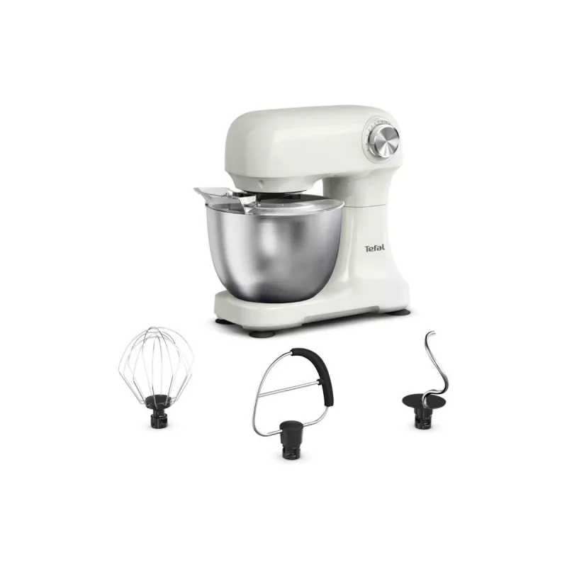 TEFAL QB140AF0 Bake Easy Mikser stojący, 500 W, 12 prędkości, misa 3,5 L, beżowy