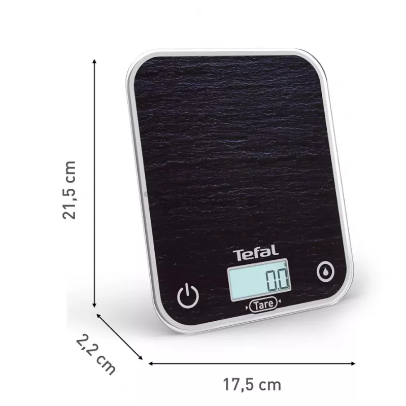 Waga kuchenna TEFAL BC50D2V0 Optiss - Cyfrowa LCD, 5 kg, Czarny