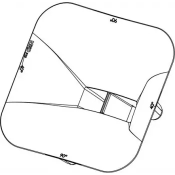 NEXO PNU-P12FLG9040-BK Adapter dyspersji tuby do systemu głośnikowego P12 (90° x 40°) - Czarny