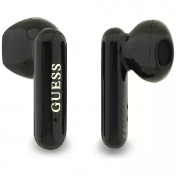 Guess 4G Metal Logo True Wireless Stereo Bluetooth Earbuds z etui ładującym (czarny)