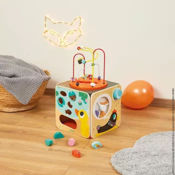Janod duża wielofunkcyjna kostka edukacyjna z pętlą J08256