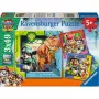 RAVENSBURGER Puzzle dla dzieci PAW Patrol 3 Dino Movie (3 x 49 elementów)