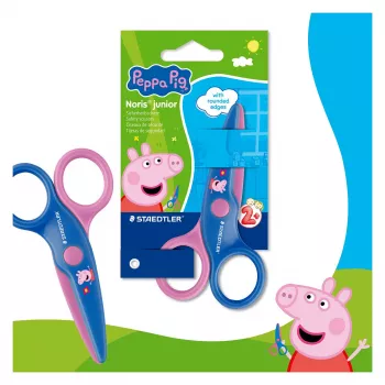 STAEDTLER Noris Junior Peppa Pig Bezpieczne Nożyczki dla Dzieci 130 mm
