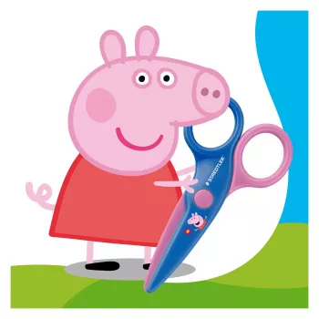 STAEDTLER Noris Junior Peppa Pig Bezpieczne Nożyczki dla Dzieci 130 mm
