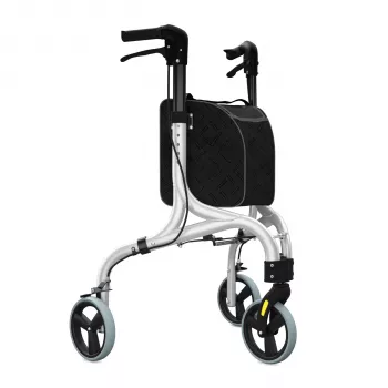 Weinberger Aluminium Rollator z 3 Kołami - Srebrny/Szary, Nośność 100 kg, Składany