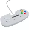 Retro Games The Gamepad White - Przewodowy gamepad USB do PC, Mac, ZX Spectrum, THEC64, THEA500 Mini - Cyfrowy D-Pad, 10 przycisków, kabel 1,8 m