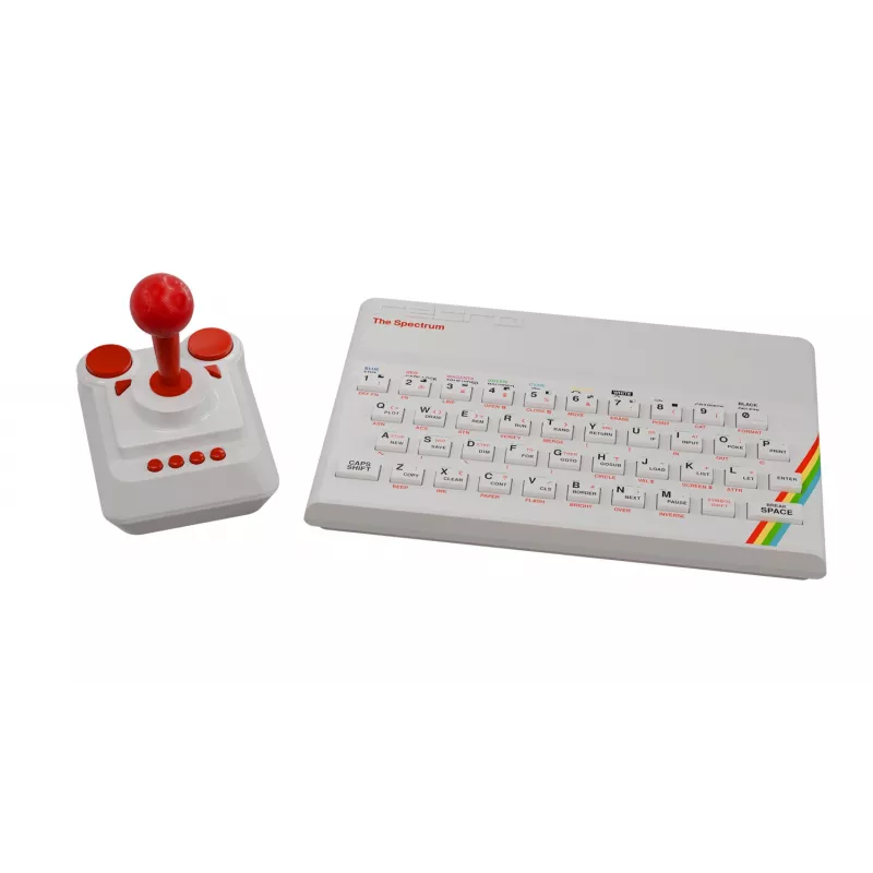 Retro Games The Spectrum White Edition - ZX Spectrum HD Console z Joystickiem i 40+ Pre-ładowanymi Grami