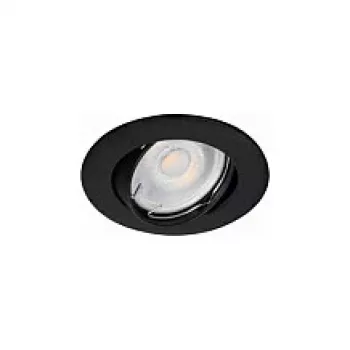 SYNERGY21 LED Recessed Spotlight Phos Swiveling Round Black CCT Switchable 7W 550lm
