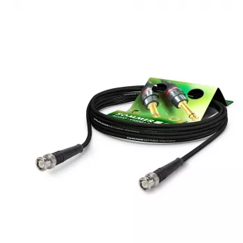 Sommer Cable RG-Classic kabel koncentryczny w.cz. RG58, 50 Ω, wtyk BNC – wtyk BNC, HICON, czarny, 2,5 m (RL58-0250-SW-SW)