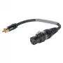 Sommer Cable kabel adapterowy, wtyk RCA – gniazdo XLR 3-pin, czarny, 0,15 m (TRH8U0015-SW)