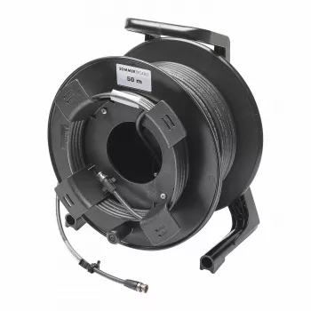 Sommer Cable SC-Vector PLUS 1.2/4.8 DZ kabel wideo na bębnie, wtyk BNC – wtyk BNC, NEUTRIK, czarny, 50 m (DZGXG5000-SW-SW)
