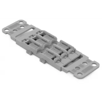 WAGO 221-2503 Adapter montażowy z odciążeniem kabla, 3-przewodowy, jasnoszary