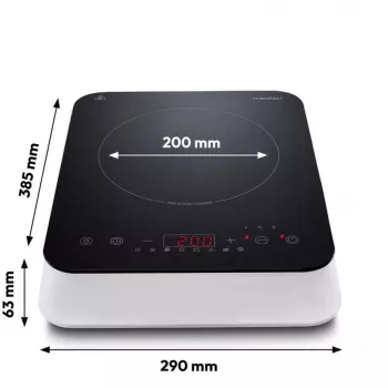 MEDION LIFE Induction Hob MD 18490 (Black/White, 2000 Watt)