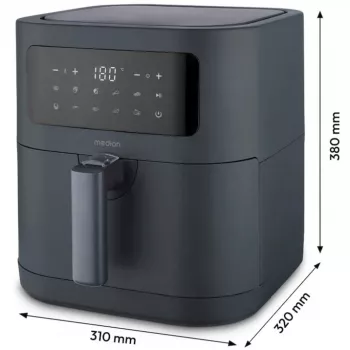 Frytkownica powietrzna MEDION Life MD 11740 E40 XL, szary, 2150 W, kosz 5,2 L