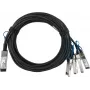 BlueLAN DEM-CB100Q28-4S28-3-BL 100GBASE-CR4 QSFP28 do 4x25GBASE-CR SFP28 Direct Attach Breakout Cable, 3m