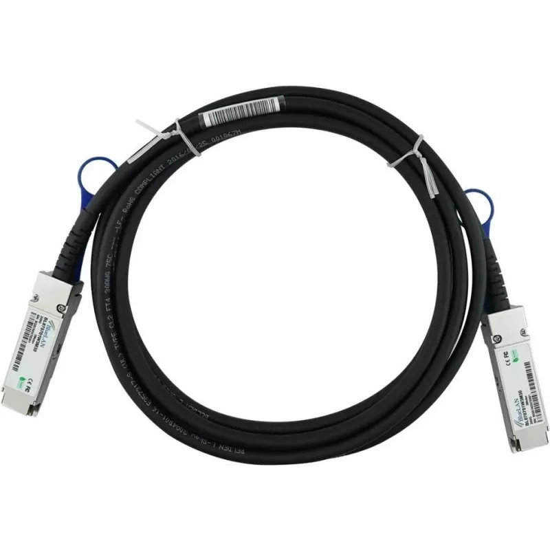 BLUELAN BlueOptics Alcatel-Lucent QSFP-200G-C2M QSFP56 Direct Attach Copper Cable, 200Gb/s, 30AWG, 2 Meter