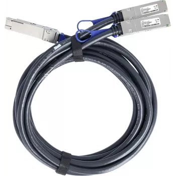 BLUELAN Kompatybilny z NVIDIA 980-9I98H-00V001 Pasywny kabel rozgałęźny 200Gb/s QSFP56 na 2x100Gb/s QSFP56 InfiniBand HDR Direct Attach Breakout, 2 metry, AWG26
