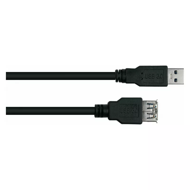 KABELMEISTER USB 3.0 Extension Cable, Type A Male to Female, 0.5m, Black