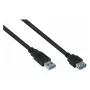 KABELMEISTER USB 3.0 Extension Cable, Type A Male to Female, 0.5m, Black