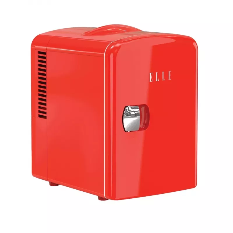 ELLE Home ESDAF101RDEU Mini Lodówka 4L Czerwona