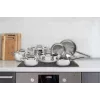 ELLE Home Zestaw Garnków i Patelni ze Stali Nierdzewnej 12-częściowy ECCS200412A