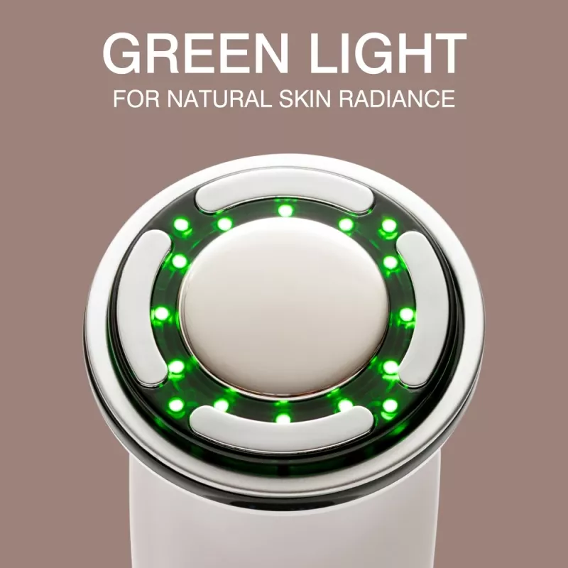 RIO FCAA-EU/1,0 Facemask LED - Terapia światłem czerwonym, niebieskim, zielonym, 150 diod LED, ładowalna