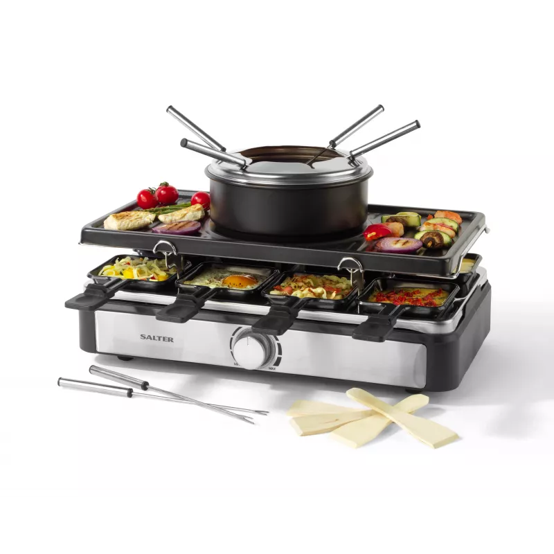 Salter EK4513VDE 2 w 1 Zestaw Raclette i Fondue