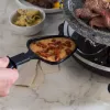 Giles & Posner EK1872GV2VDE Stolowy Grill Raclette z Kamieniem - 1200W, dla 8 osób, Czarny/Szary