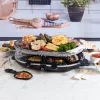 Giles & Posner EK1872GV2VDE Stolowy Grill Raclette z Kamieniem - 1200W, dla 8 osób, Czarny/Szary