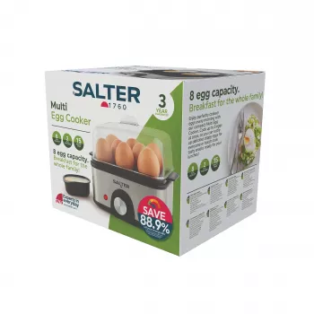 Salter EK6213VDE Multil Egg Cooker - 7 jajek, 350W, czarny/srebrny