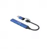 CANYON DS-02 4-w-1 Hub USB-A/C Niebieski