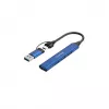 CANYON DS-02 4-w-1 Hub USB-A/C Niebieski
