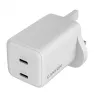 CANYON CU45AC GaN 45W 2xPD UK Biała Ładowarka Sieciowa