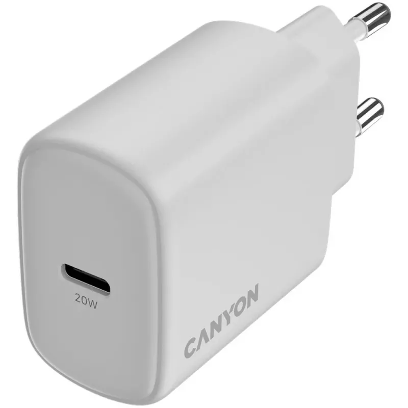 CANYON OnCharge 200 20W USB-C PD Ładowarka ścienna EU Biała