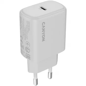 CANYON OnCharge 250 25W USB-C PD 3.0 Ładowarka EU Biała
