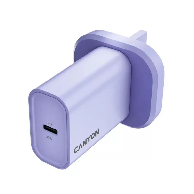 CANYON OnCharge 30CL Max Power 30W 1xPD UK Wall Charger Purple