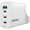 CANYON OnCharge 140 GaN Charger 150W Max 3 USB-C + 1 USB-A Biały Wtyk UK