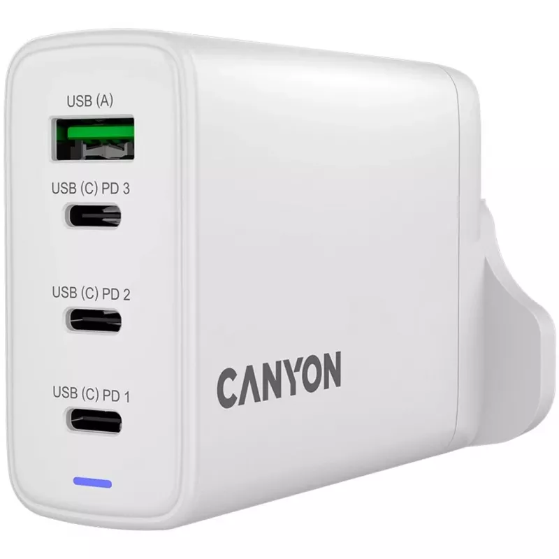 CANYON OnCharge 140 GaN Charger 150W Max 3 USB-C + 1 USB-A Biały Wtyk UK