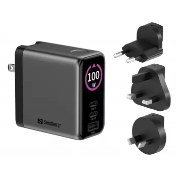 SANDBERG Travel Charger PD100W Display