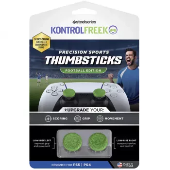 SteelSeries KontrolFreek Precision Sports Thumbsticks Football Edition (Zielony/Czarny, 2 sztuki, do kontrolera PlayStation 5/4)
