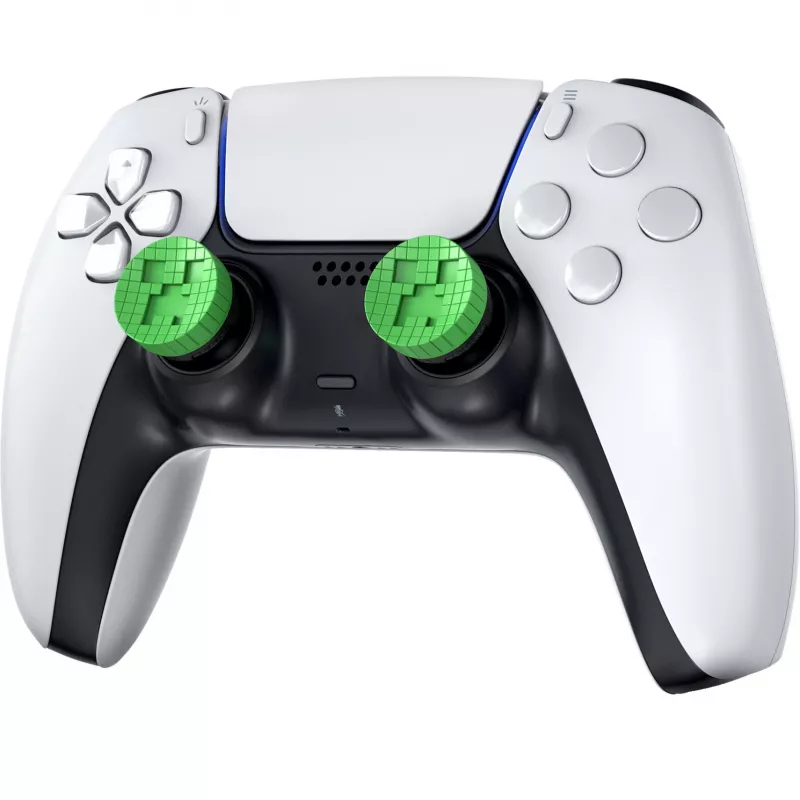 SteelSeries KontrolFreek Minecraft Performance Thumbsticks Creeper Edition (Zielony/Czarny, 2 sztuki, do kontrolera PlayStation 5/4)