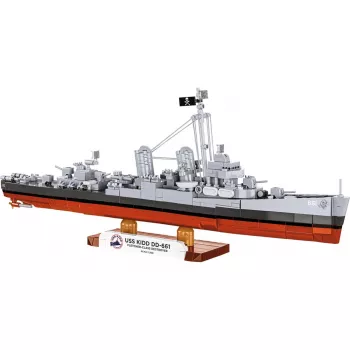 COBI USS Kidd DD-661 Fletcher-Class Destroyer 1:350 Plastikowy Model do Sklejania