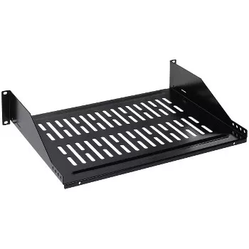 DELTA OPTICAL P19-2U/356*P2 19-calowa 2U Stała Półka do Szafy Rack 356 mm Czarny