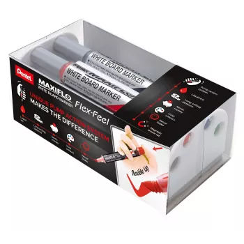 Zestaw markerów do tablicy suchościeralnej Pentel Maxiflo Flex-Feel, kolory mieszane, 2,0 - 5,0 mm, 4 sztuki