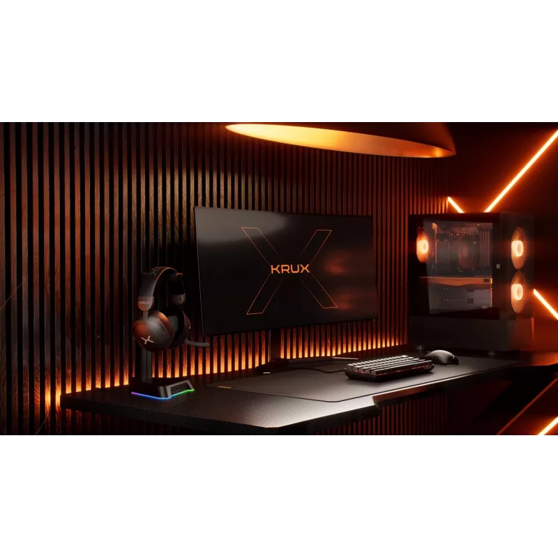 KRUX Rivt stojak na słuchawki z podświetleniem RGB, czarny (KRXG003)