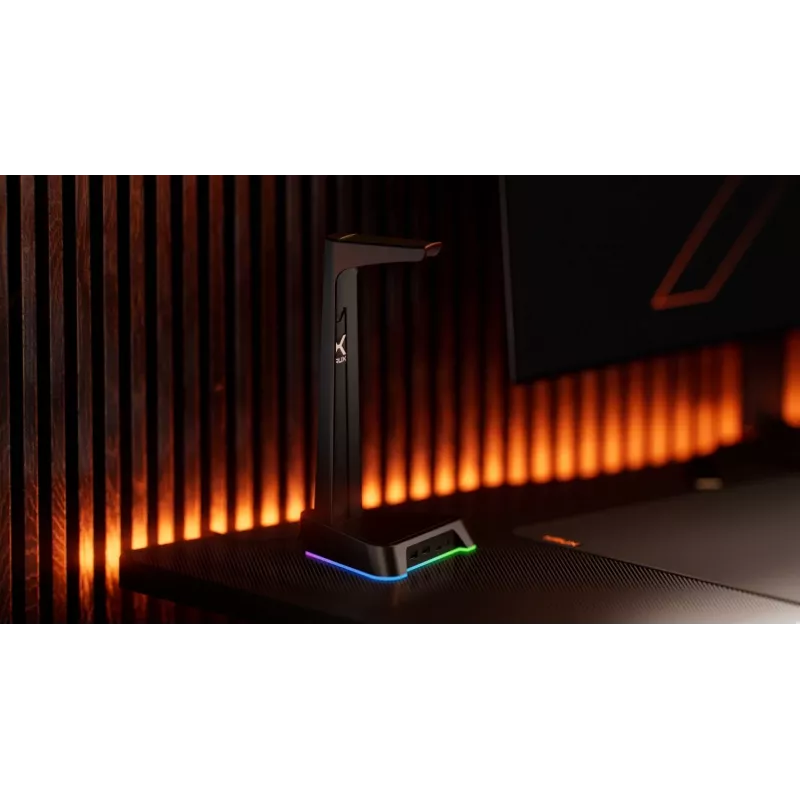 KRUX Rivt stojak na słuchawki z podświetleniem RGB, czarny (KRXG003)