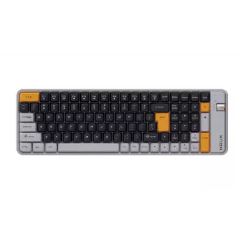 Klawiatura mechaniczna KRUX Zyro 96% Gateron Yellow PRO RGB Tri-Mode Czarna
