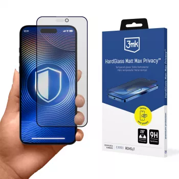 3MK HardGlass Matt Max Privacy Screen Protector do Apple iPhone 15/16