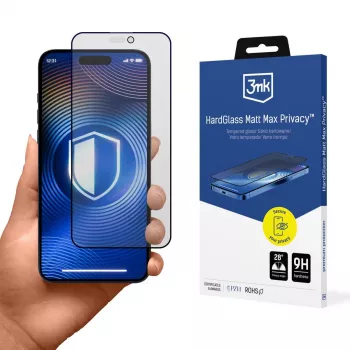 3MK HardGlass Matt Max Privacy Screen Protector do Apple iPhone 15/16