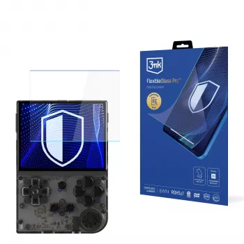 3MK PROTECTION FlexibleGlass Pro Szkło Ochronne do Anbernic RG35XX (3,5 cala) - 0,3 mm Hybrydowe Szkło, Twardość 7H, Powłoka Oleofobowa, Bezpęcherzykowe